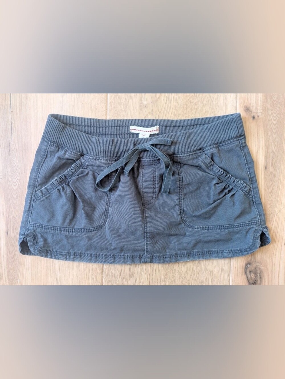 Y2K Vintage Hollister Navy Blue Canvas Mini Skirt Size 0